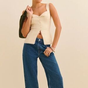 💛Reformation Viola Sleeveless Top Sugar